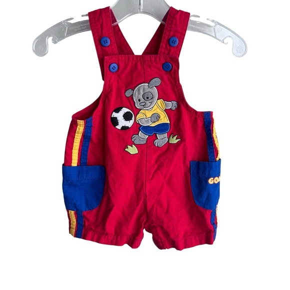 OshKosh B'gosh Other - Okiedokie Red Bear Overalls 00’s